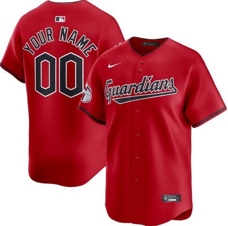 Women's Cleveland Guardians Customized Red Limited Jersey