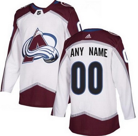 Women's Colorado Avalanche Customized White Authentic Jersey