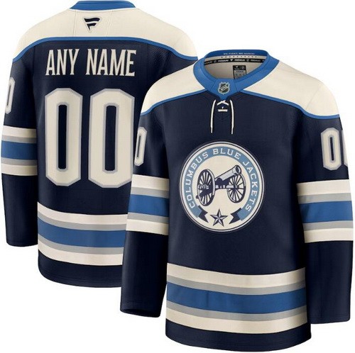Women's Columbus Blue Jackets Customized Navy Alternate Fanatics Authentic Jersey