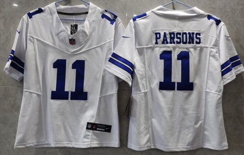 Women's Dallas Cowboys #11 Micah Parsons Limited White FUSE Vapor Jersey