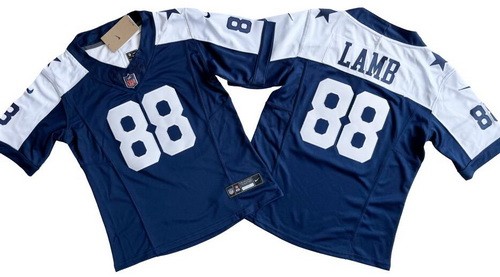 Women's Dallas Cowboys #88 CeeDee Lamb Limited Navy Alternate FUSE Vapor Jersey