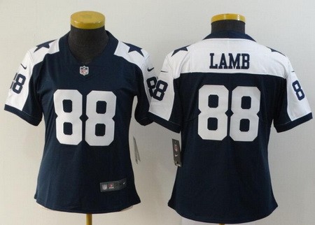 Women's Dallas Cowboys #88 CeeDee Lamb Limited Navy Alternate Vapor Untouchable Jersey