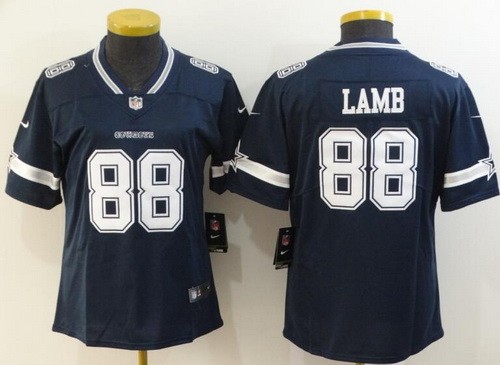 Women's Dallas Cowboys #88 CeeDee Lamb Limited Navy Vapor Untouchable Jersey