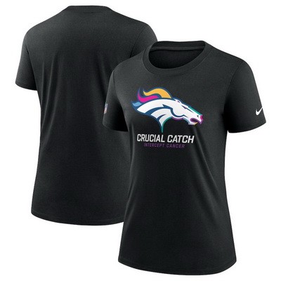Women's Denver Broncos Black 2024 Crucial Catch T Shirt