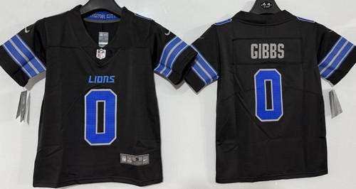 Women's Detroit Lions #0 Jahmyr Gibbs Limited Black Vapor Jersey