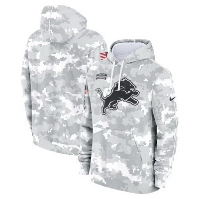 Women's Detroit Lions Arctic Camo 2024 Salute to Service Club Fleece Pullover Hoodie