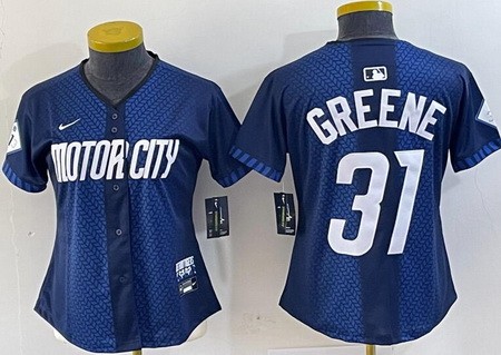 Women's Detroit Tigers #31 Riley Greene Navy 2024 City Connect Limited Jersey