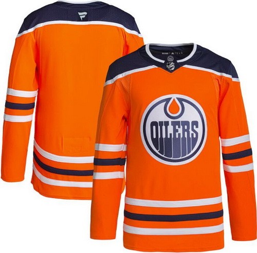 Women's Edmonton Oilers Customized Orange Fanatics Authentic Jersey