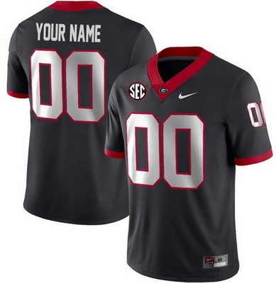 Women's Georgia Bulldogs Custom Limited Black College Football Jersey