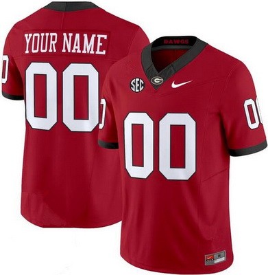 Women's Georgia Bulldogs Custom Limited Red FUSE College Football Jersey