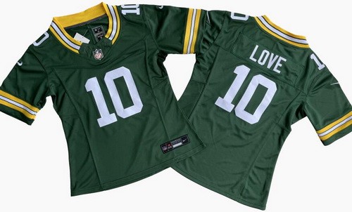 Women's Green Bay Packers #10 Jordan Love Limited Green FUSE Vapor Jersey