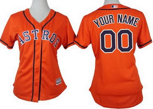 Women's Houston Astros Customized Orange Cool Base Jersey