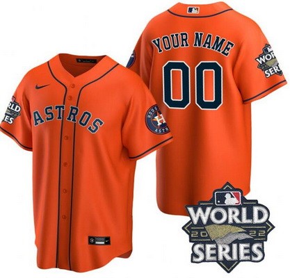 Women's Houston Astros Customized Orange Team Logo 2022 World Series Cool Base Jersey