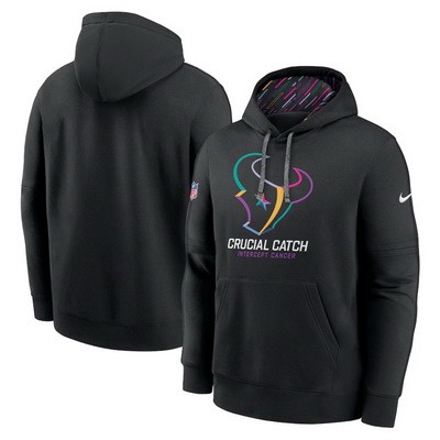 Women's Houston Texans Black 2024 Crucial Catch Club Pullover Hoodie