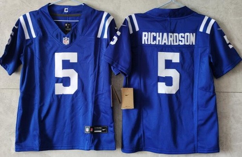 Women's Indianapolis Colts #5 Anthony Richardson Limited Blue FUSE Vapor Jersey