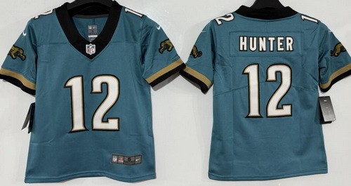 Women's Jacksonville Jaguars #12 Travis Hunter Limited Green Throwback Vapor Jersey