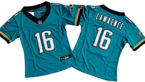 Women's Jacksonville Jaguars #16 Trevor Lawrence Limited Teal Prowler Throwback FUSE Vapor Jersey