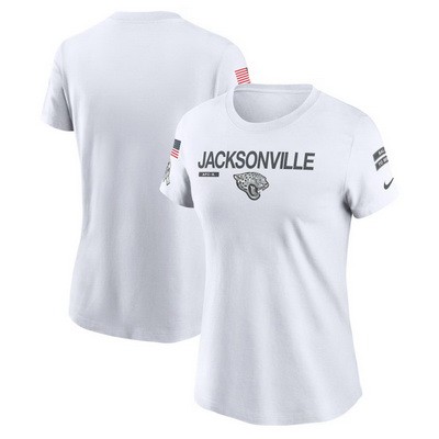 Women's Jacksonville Jaguars White 2024 Salute To Service Legend Performance T Shirt