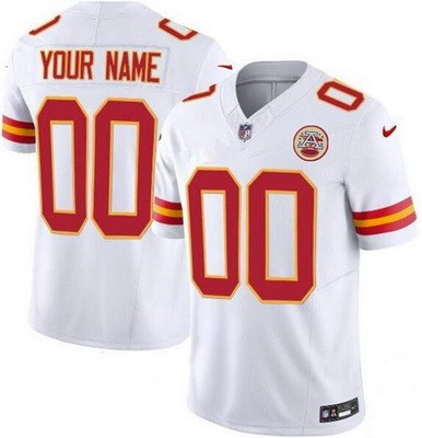 Women's Kansas City Chiefs Customized Limited White FUSE Vapor Jersey