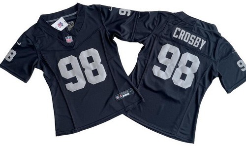 Women's Las Vegas Raiders #98 Maxx Crosby Limited Black FUSE Vapor Jersey