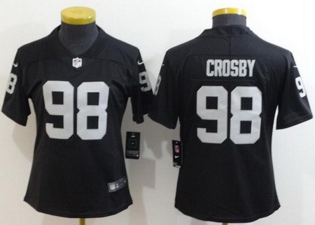 Women's Las Vegas Raiders #98 Maxx Crosby Limited Black Vapor Untouchable Jersey