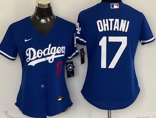 Women's Los Angeles Dodgers #17 Shohei Ohtani Blue Limited Jersey