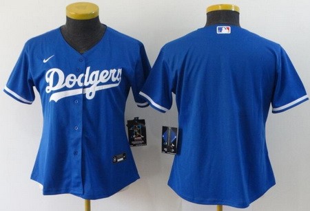 Women's Los Angeles Dodgers Blank Blue 2020 Cool Base Jersey