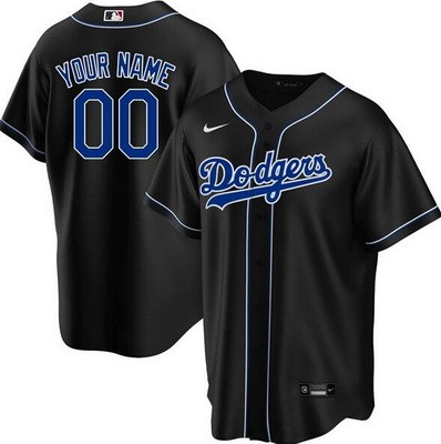 Women's Los Angeles Dodgers Customized Black Cool Base Jersey