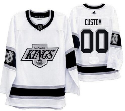 Women's Los Angeles Kings Customized White Authentic Jersey