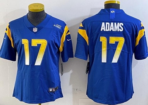 Women's Los Angeles Rams #17 Davante Adams Limited Royal Vapor Jersey