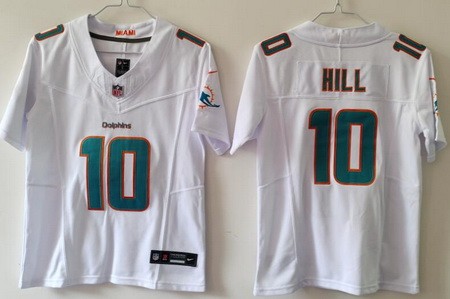 Women's Miami Dolphins #10 Tyreek Hill Limited White FUSE Vapor Jersey