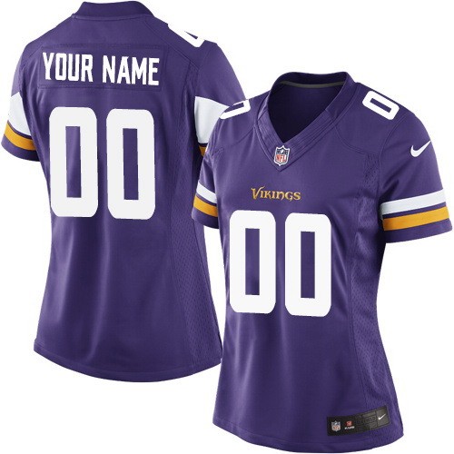 Women's Minnesota Vikings Customized Game Purple Jersey