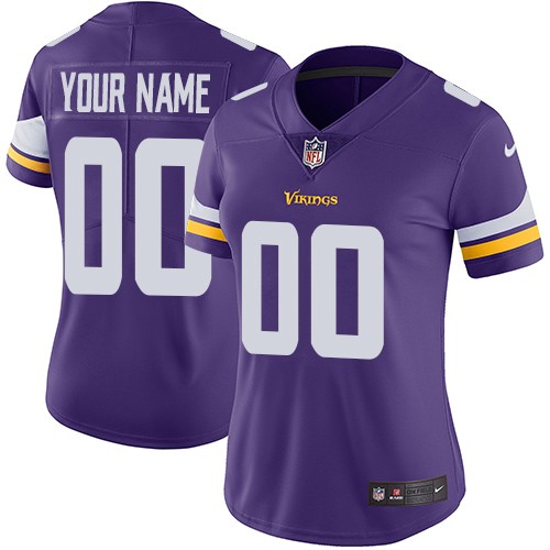 Women's Minnesota Vikings Customized Limited Purple Vapor Untouchable Jersey