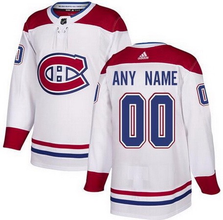 Women's Montreal Canadiens Customized White Authentic Jersey