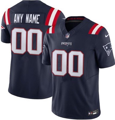 Women's New England Patriots Customized Limited Navy FUSE Vapor Jersey