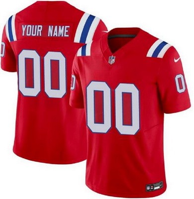 Women's New England Patriots Customized Limited Red FUSE Vapor Jersey