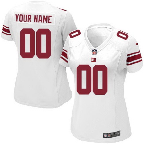 Women's New York Giants Customized Game White Jersey
