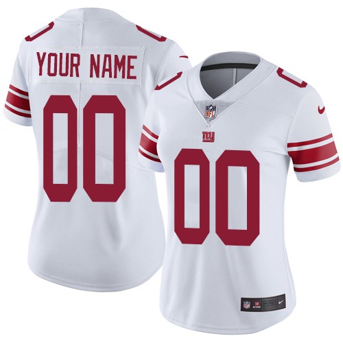 Women's New York Giants Customized Limited White Vapor Untouchable Jersey