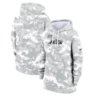 Women's New York Jets Arctic Camo 2024 Salute to Service Club Fleece Pullover Hoodie