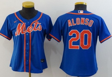Women's New York Mets #20 Pete Alonso Blue Cool Base Jersey