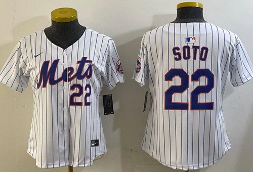 Women's New York Mets #22 Juan Soto White Limited Jersey