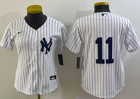 Women's New York Yankees #11 Anthony Volpe White Cool Base Jersey