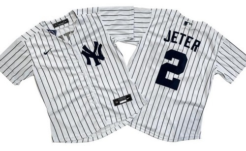 Women's New York Yankees #2 Derek Jeter White Player Name Cool Base Jersey