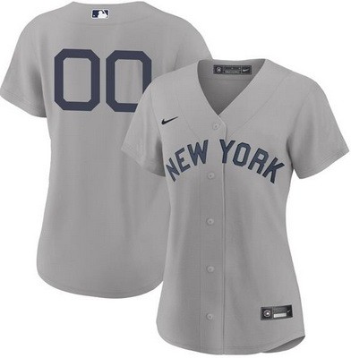 Women's New York Yankees Customized Gray 2021 Field of Dreams Cool Base Jersey