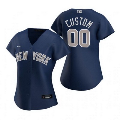 Women's New York Yankees Customized Navy 2020 Cool Base Jersey
