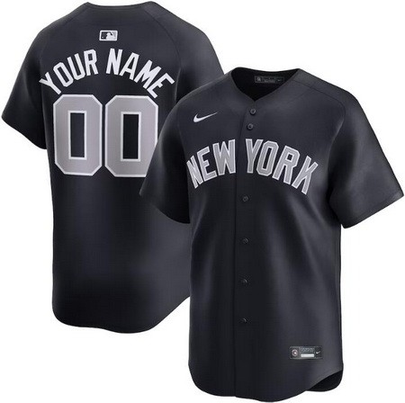 Women's New York Yankees Customized Navy Limited Jersey