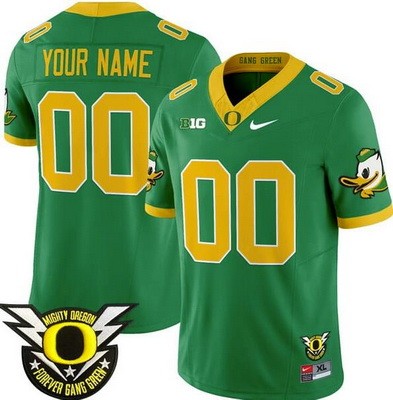 Women's Oregon Ducks Custom Green Fashion FUSE College Football Jersey
