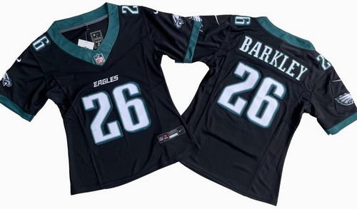 Women's Philadelphia Eagles #26 Saquon Barkley Limited Black FUSE Vapor Jersey