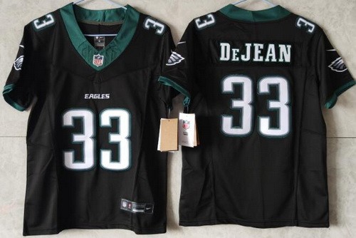 Women's Philadelphia Eagles #33 Cooper DeJean Limited Black FUSE Vapor Jersey