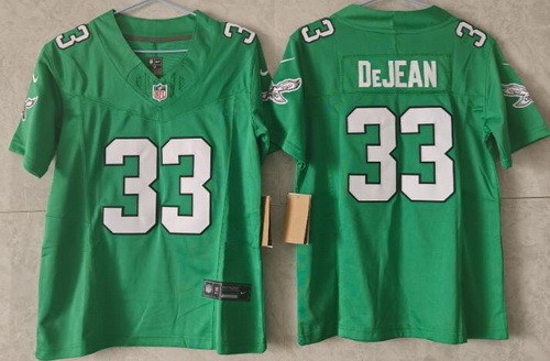 Women's Philadelphia Eagles #33 Cooper DeJean Limited Kelly Green FUSE Vapor Jersey